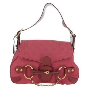 Gucci GG Canvas Horsebit Handbag Pink